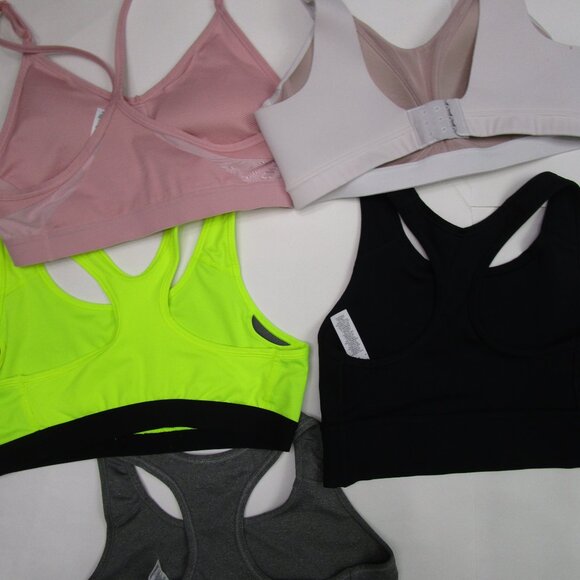 5 Sports Bra Dri Fit Swoosh Pro Racer Back Foam Insert Cups Medium - Picture 3 of 10